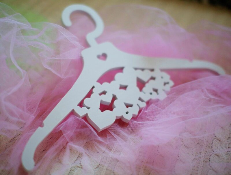 White Hanger on Tulle
