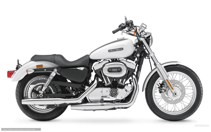 White Harley-davidson Motorcycle — Neutral, Photograph
