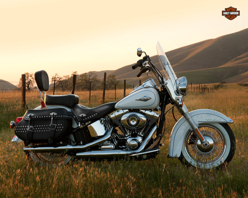White Harley-davidson Motorcycle — Serene