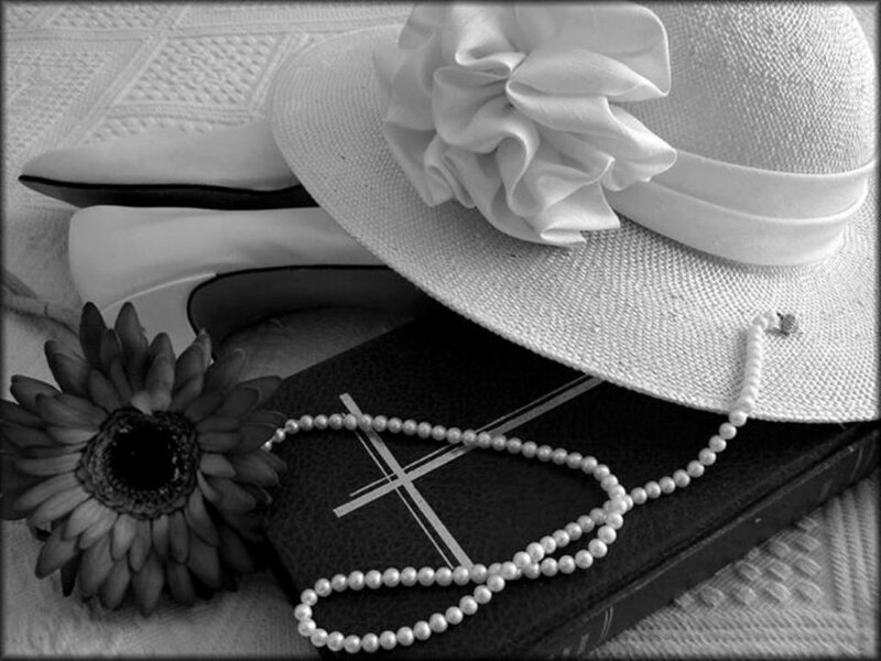 White Hat with Pearls