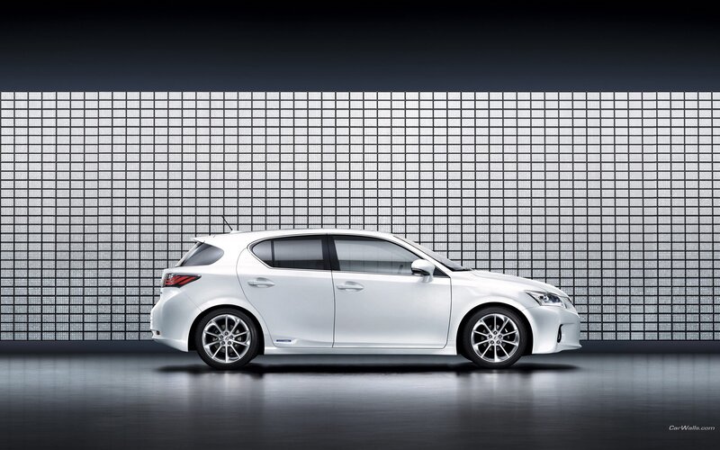 White Hatchback Car — Dramatic, Photograph, Wall