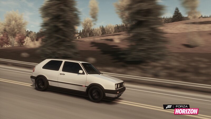 White Hatchback Car — Dynamic, Afternoon, 3d Render, Road