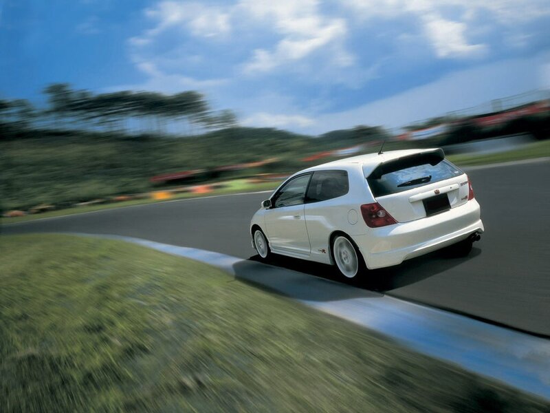 White Hatchback Car — Dynamic, Afternoon, Photograph, Race Track