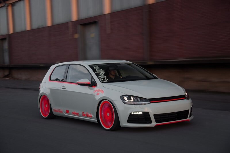 White Hatchback Car — Dynamic, Sunset, Photograph, Driver