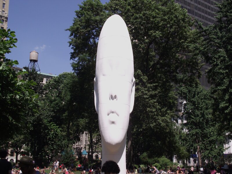White Head Sculpture