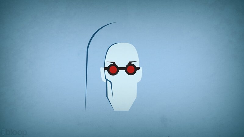 White Head with Red Glasses — Blue