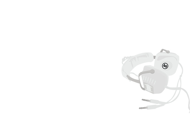 White Headphones — Gray