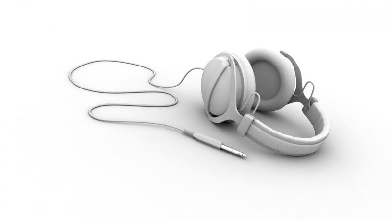 White Headphones on White Surface — Neutral