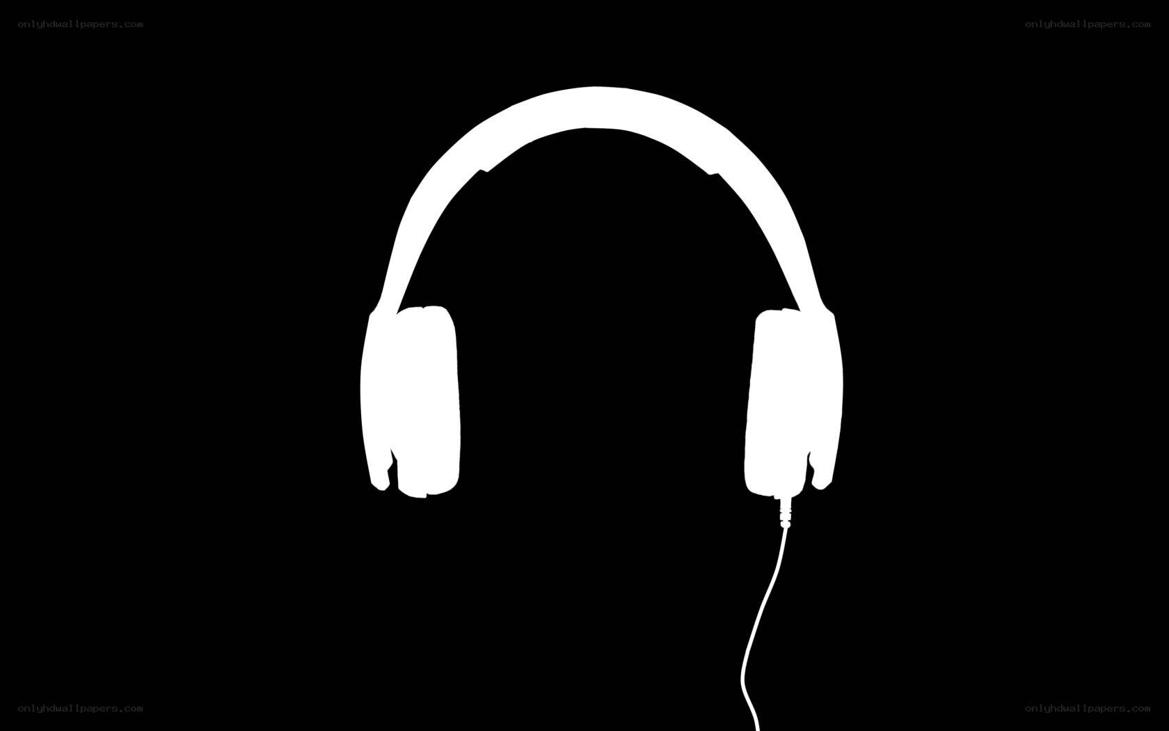 white headphones silhouette