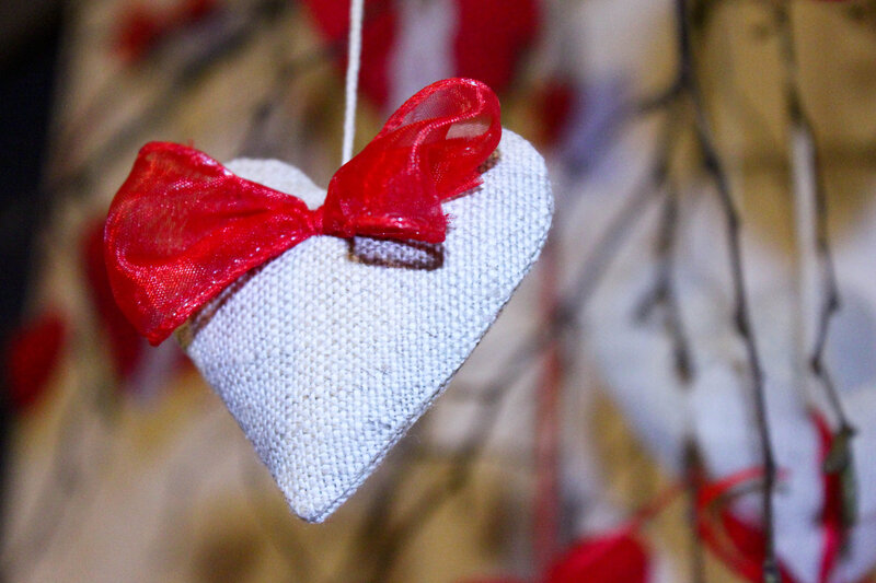 White Heart Ornament — Calm