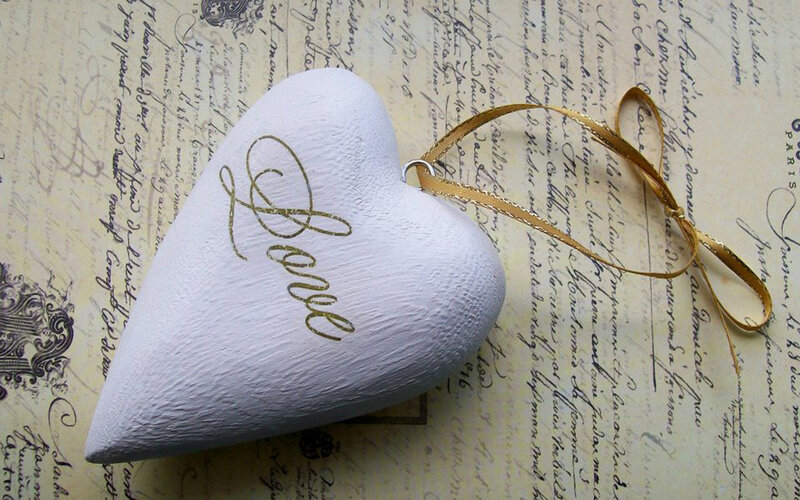 White Heart Ornament — Sentimental