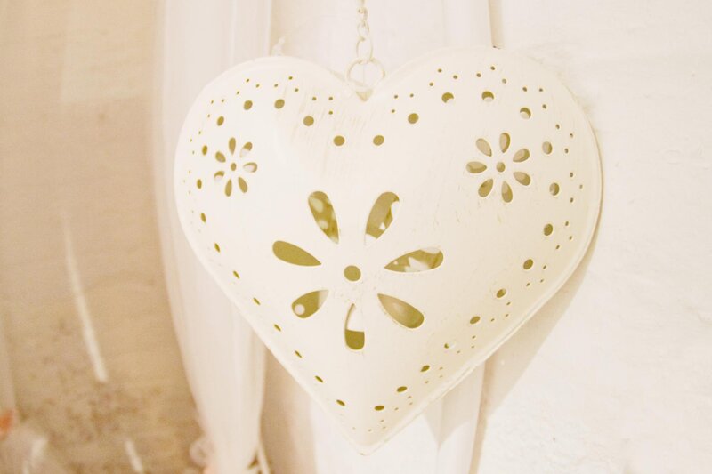 White Heart Ornament — Serene, Photograph