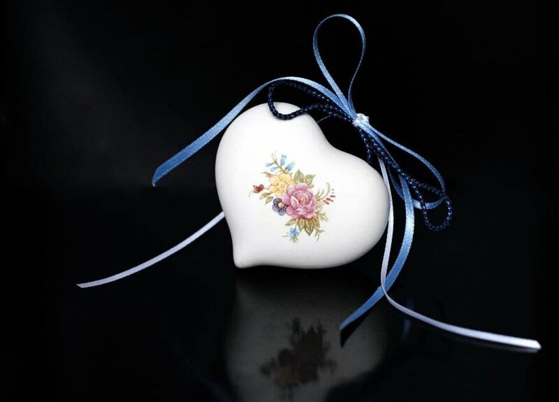 White Heart Ornament — Serene