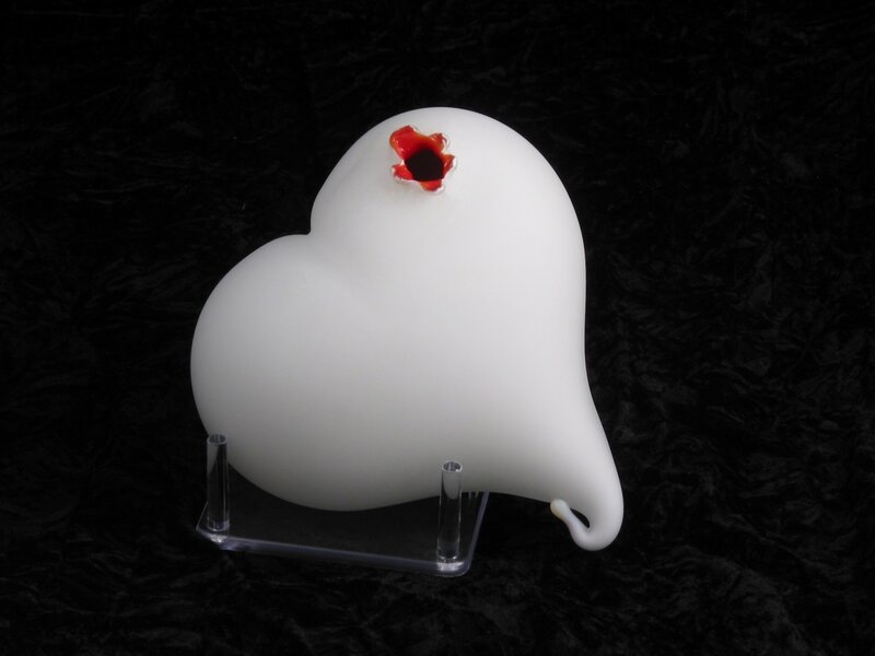 White Heart Sculpture
