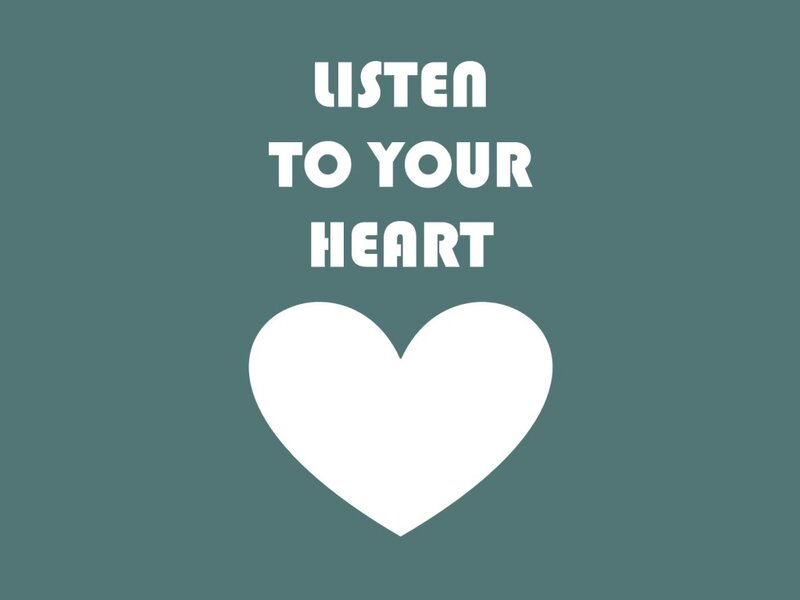 White Heart Shape — Teal