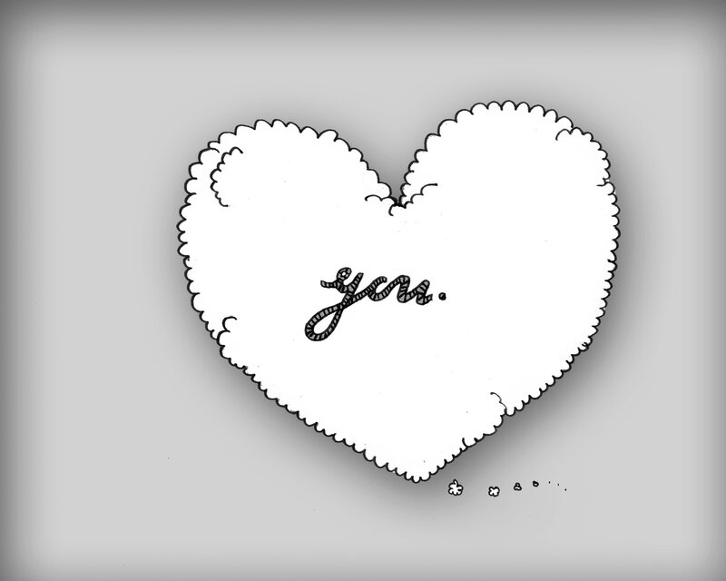 White Heart Shape