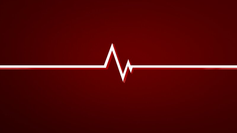 White Heartbeat Line