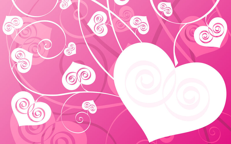 White Hearts on Pink — Romantic