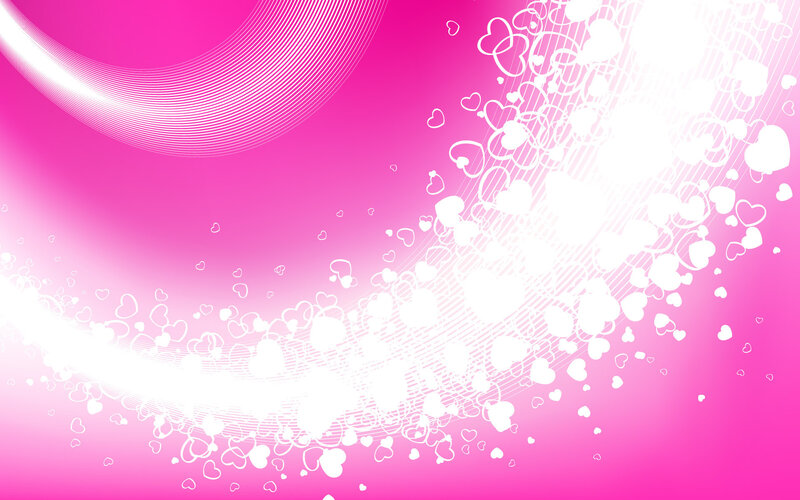White Hearts on Pink — Romantic, Vector Art