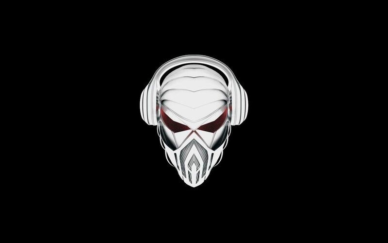 White Helmet with Headphones