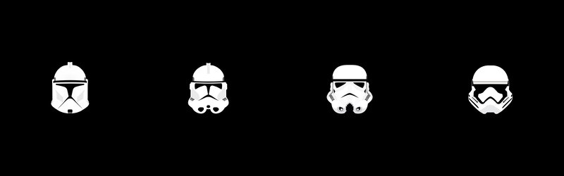 White Helmets in a Row