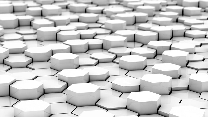 White Hexagonal Blocks — Minimalist