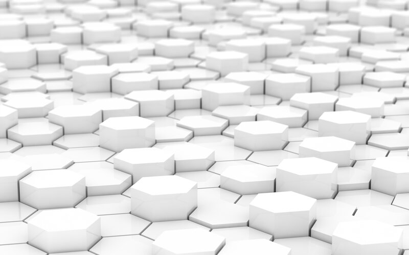White Hexagonal Blocks