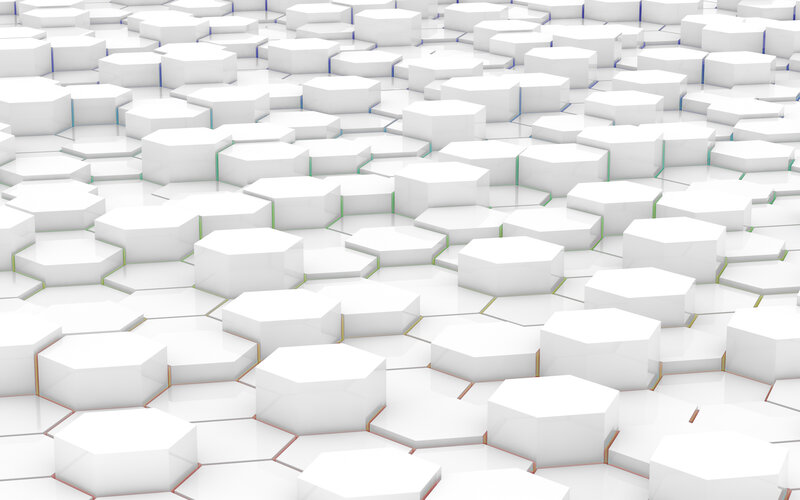 white hexagonal pattern