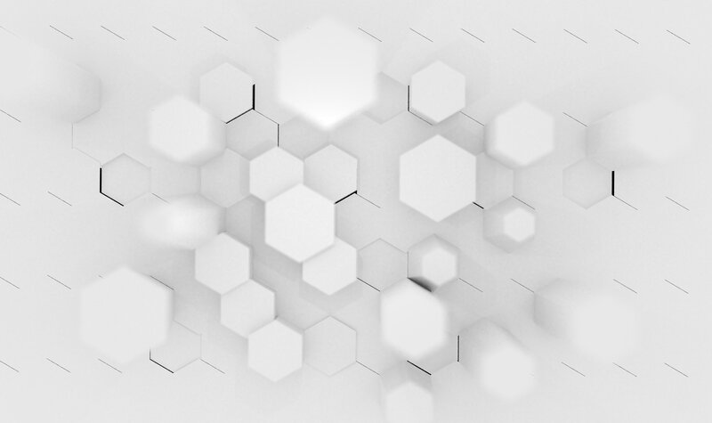 White Hexagonal Pattern — Minimalist, Abstract
