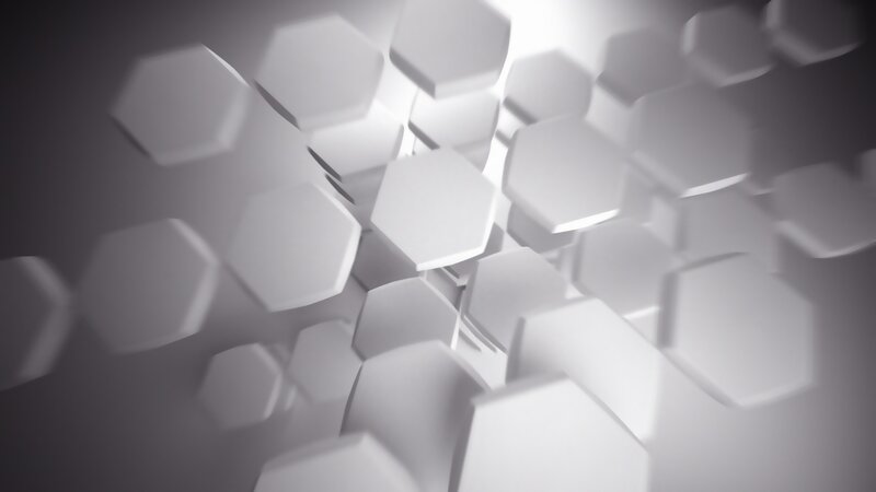 White Hexagonal Shapes