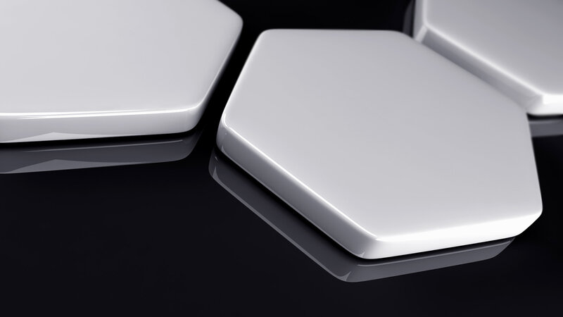 White Hexagonal Tiles — Minimalist