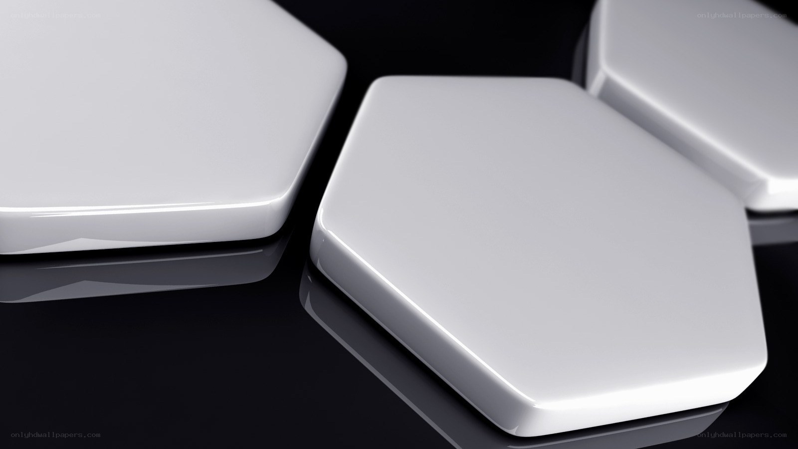 white hexagonal tiles