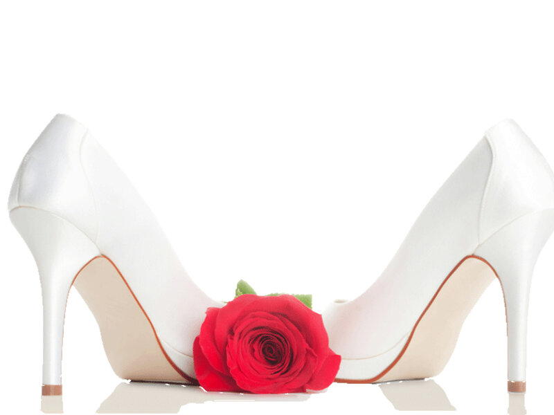 White High-heeled Shoes — Romantic