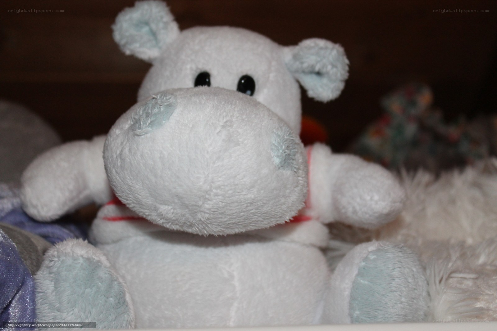 white hippo stuffed animal