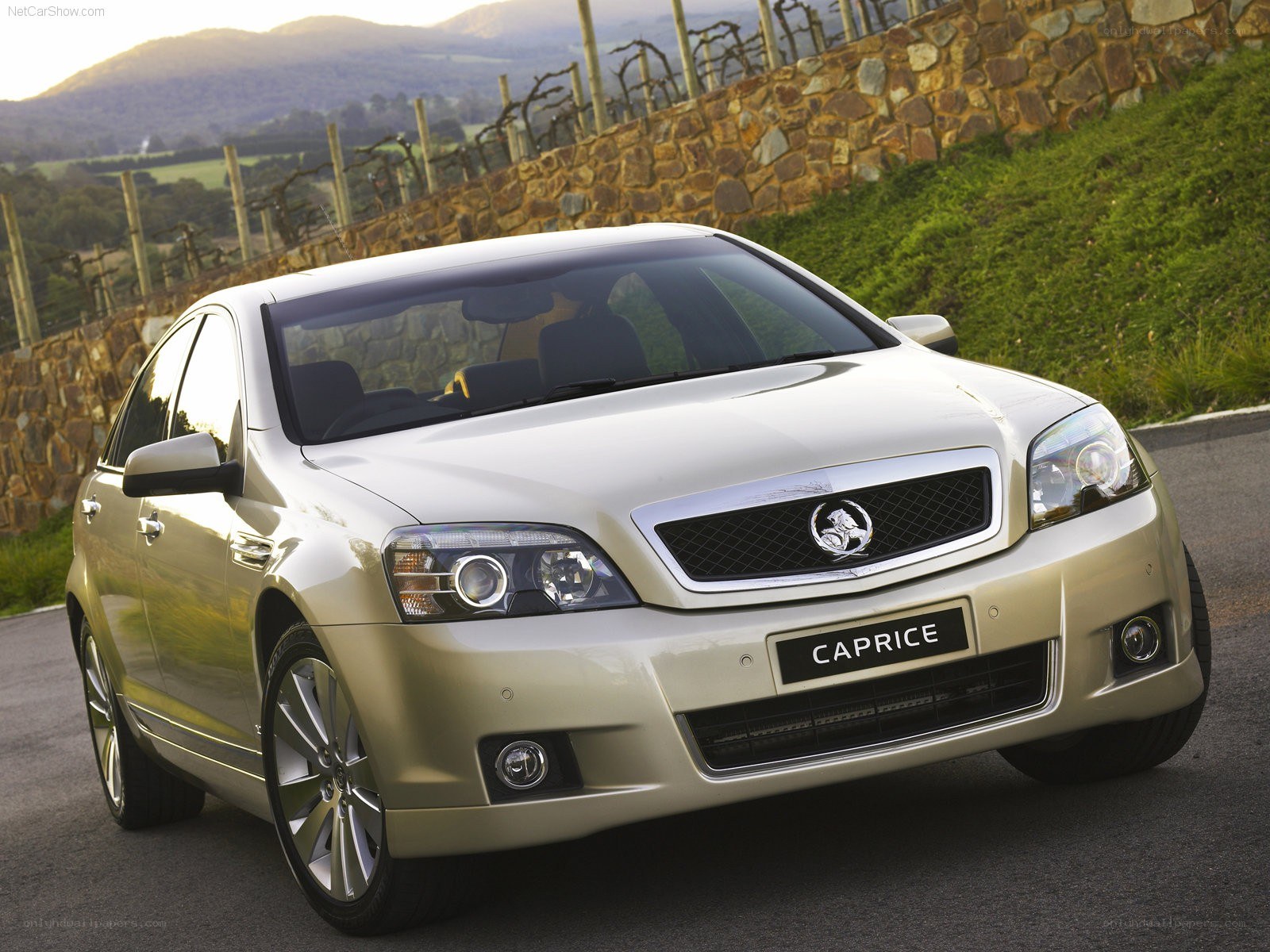 White Holden Caprice sedan