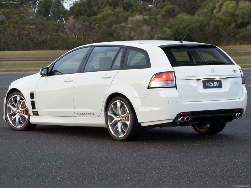 white Holden Commodore wagon