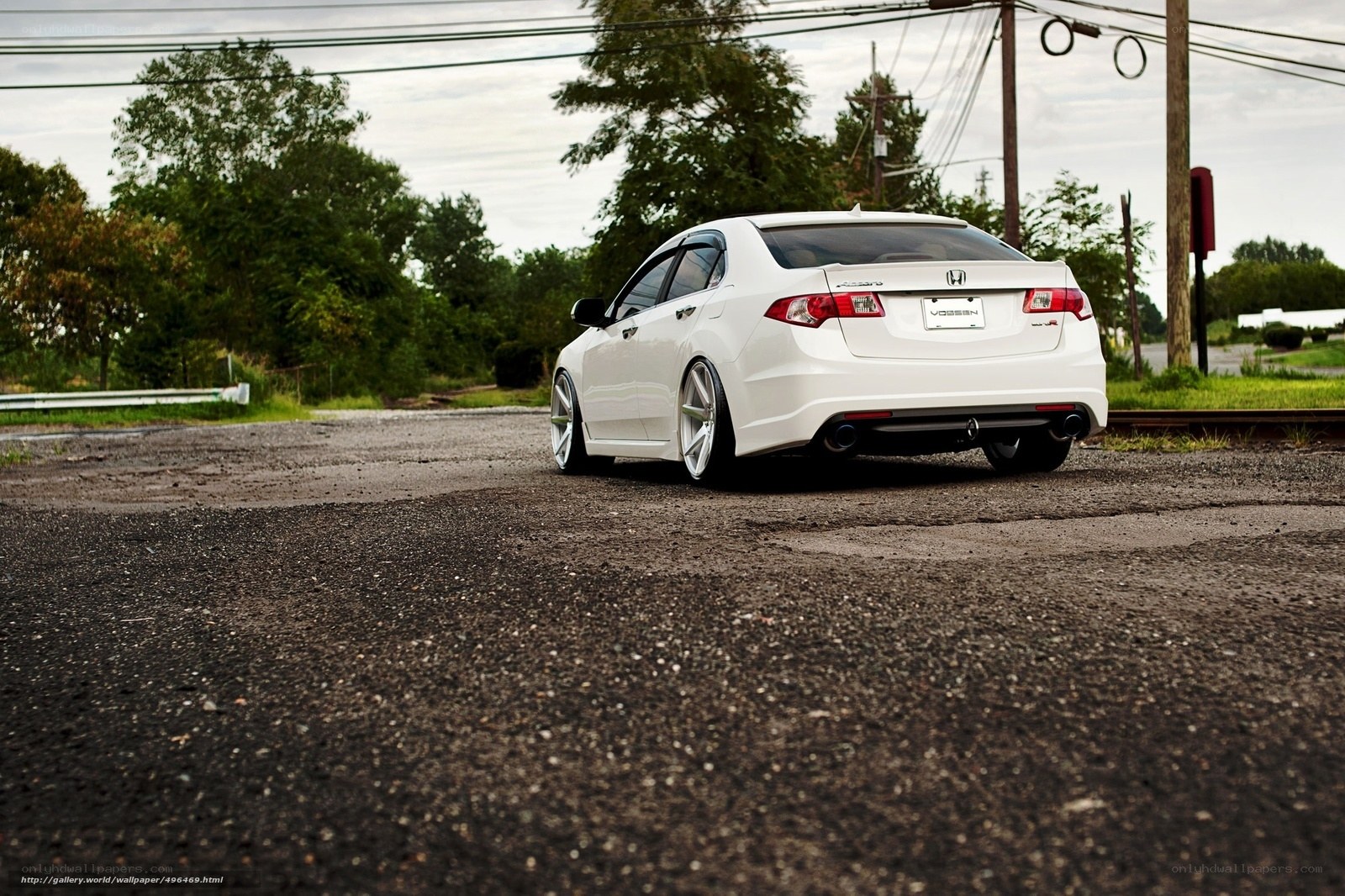 white honda accord parked