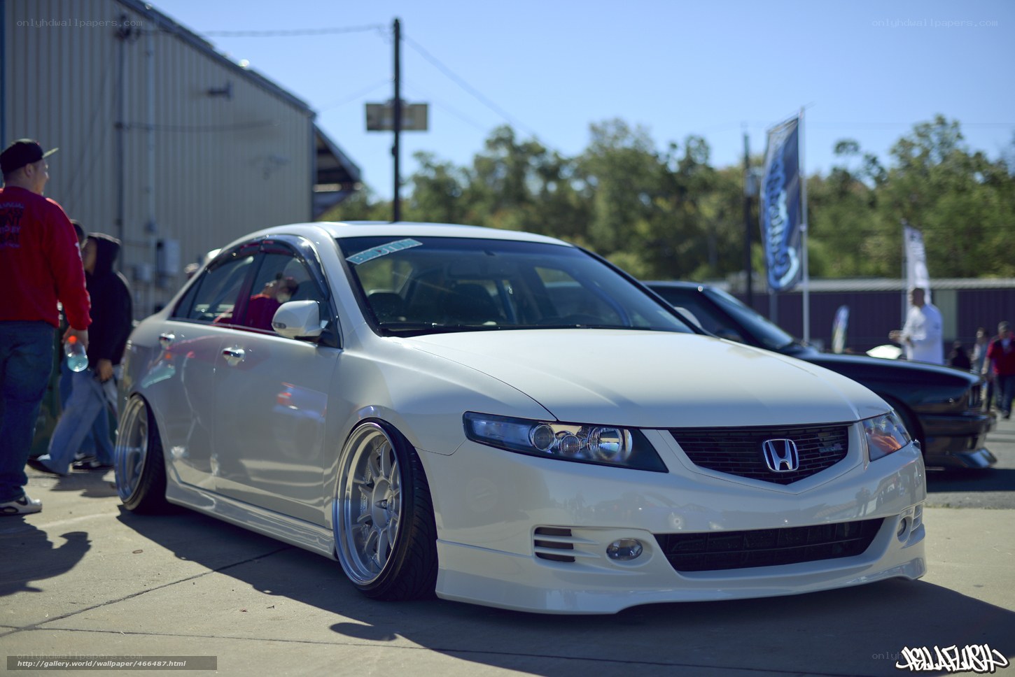 white honda at car show