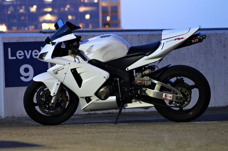 White Honda CBR600RR