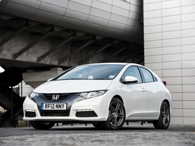 White Honda Civic Car — Neutral