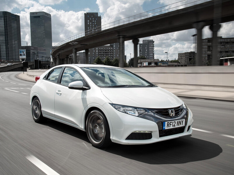 White Honda Civic Car