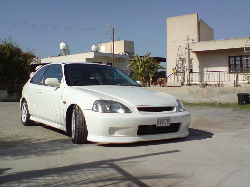 white honda civic hatchback