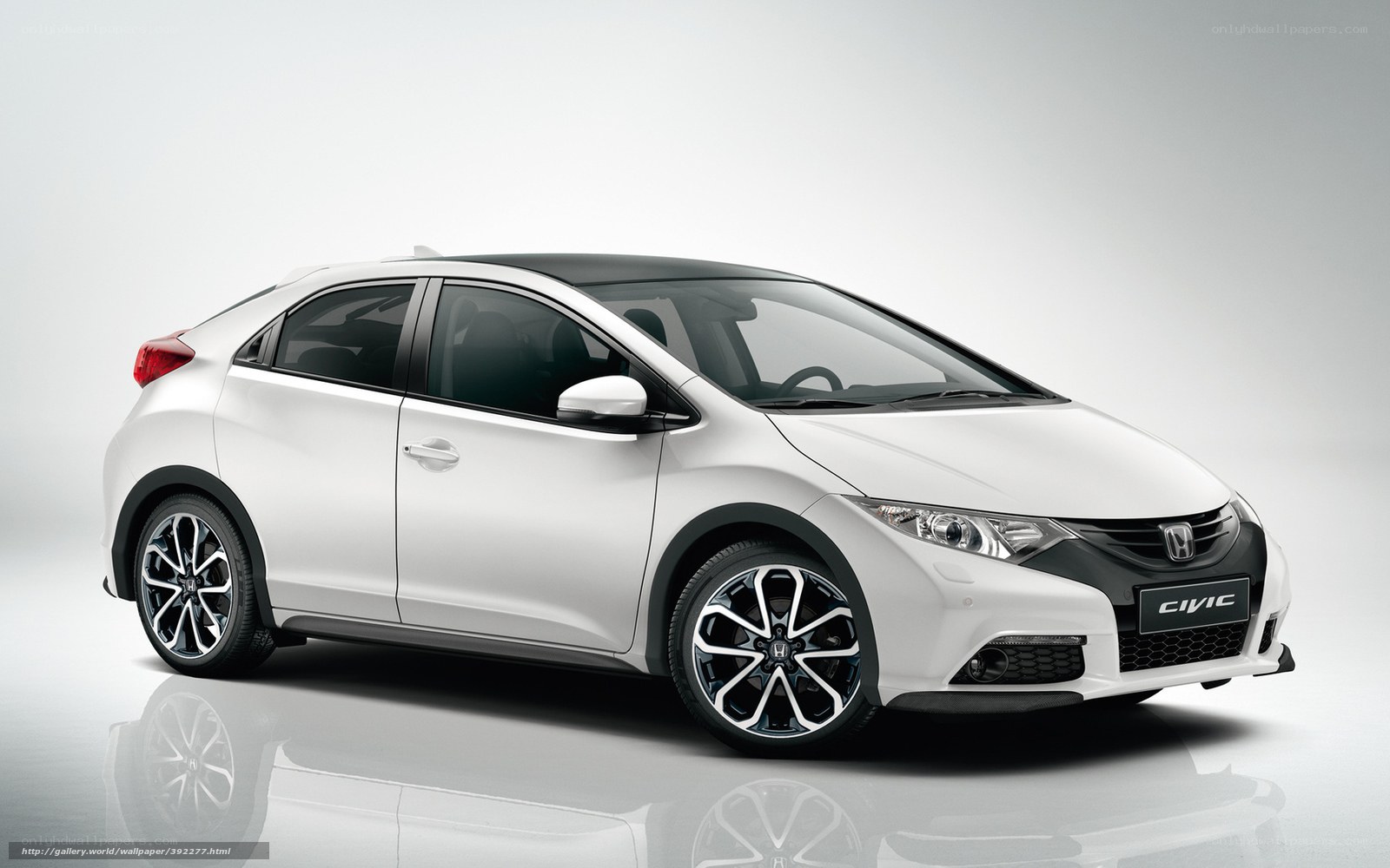 White Honda Civic Hatchback