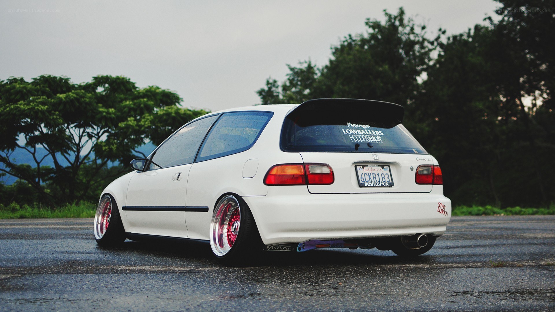 white honda civic hatchback