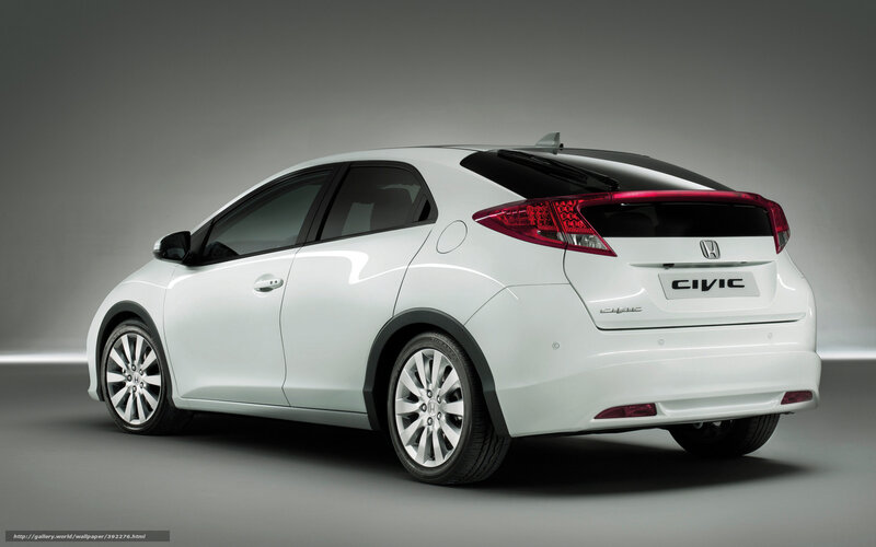 White Honda Civic Hatchback — Neutral