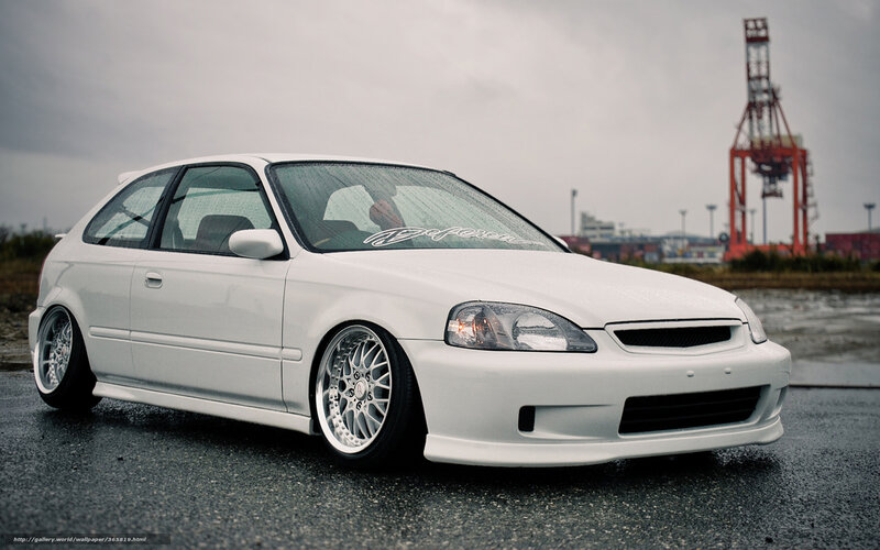 white honda civic hatchback