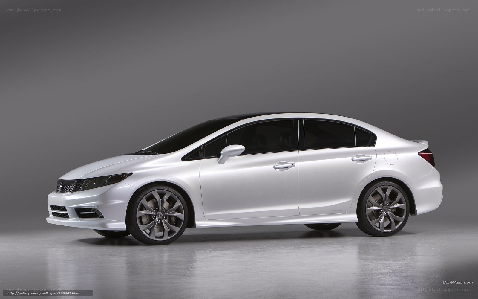 white honda civic sedan
