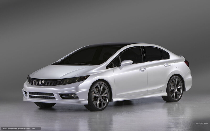 White Honda Civic sedan
