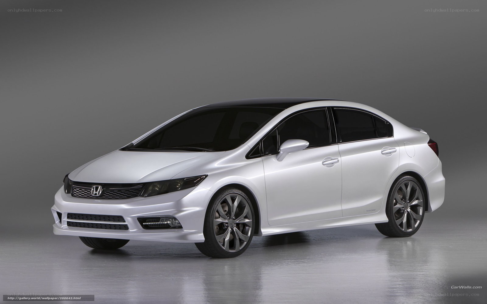 White Honda Civic sedan