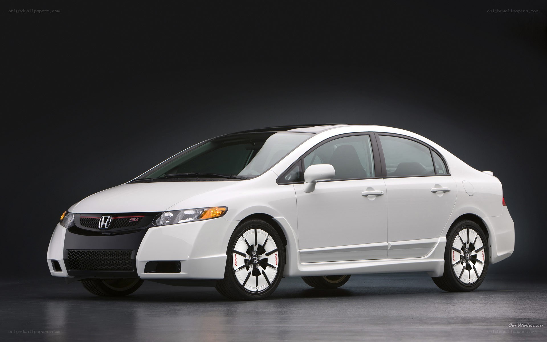 white honda civic si sedan